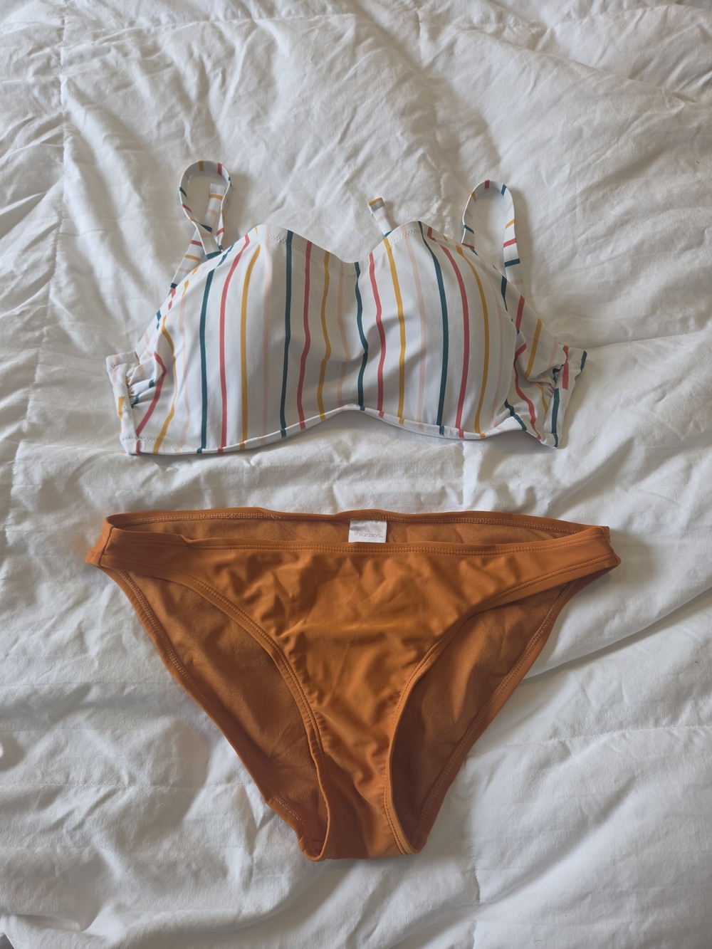 Xhilaration Orange Strapless Bikini Top